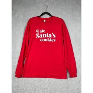 Bella & Canvas I Ate Santa's Cookies Christmas Shirt Women's Size L
